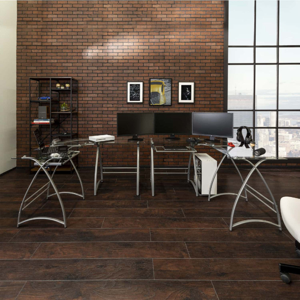 Command Center Gaming Desk Station - Silver