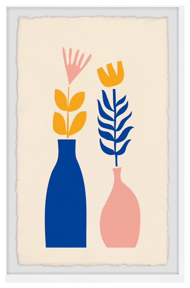 "Fern Vases" Framed Painting Print, 12x18