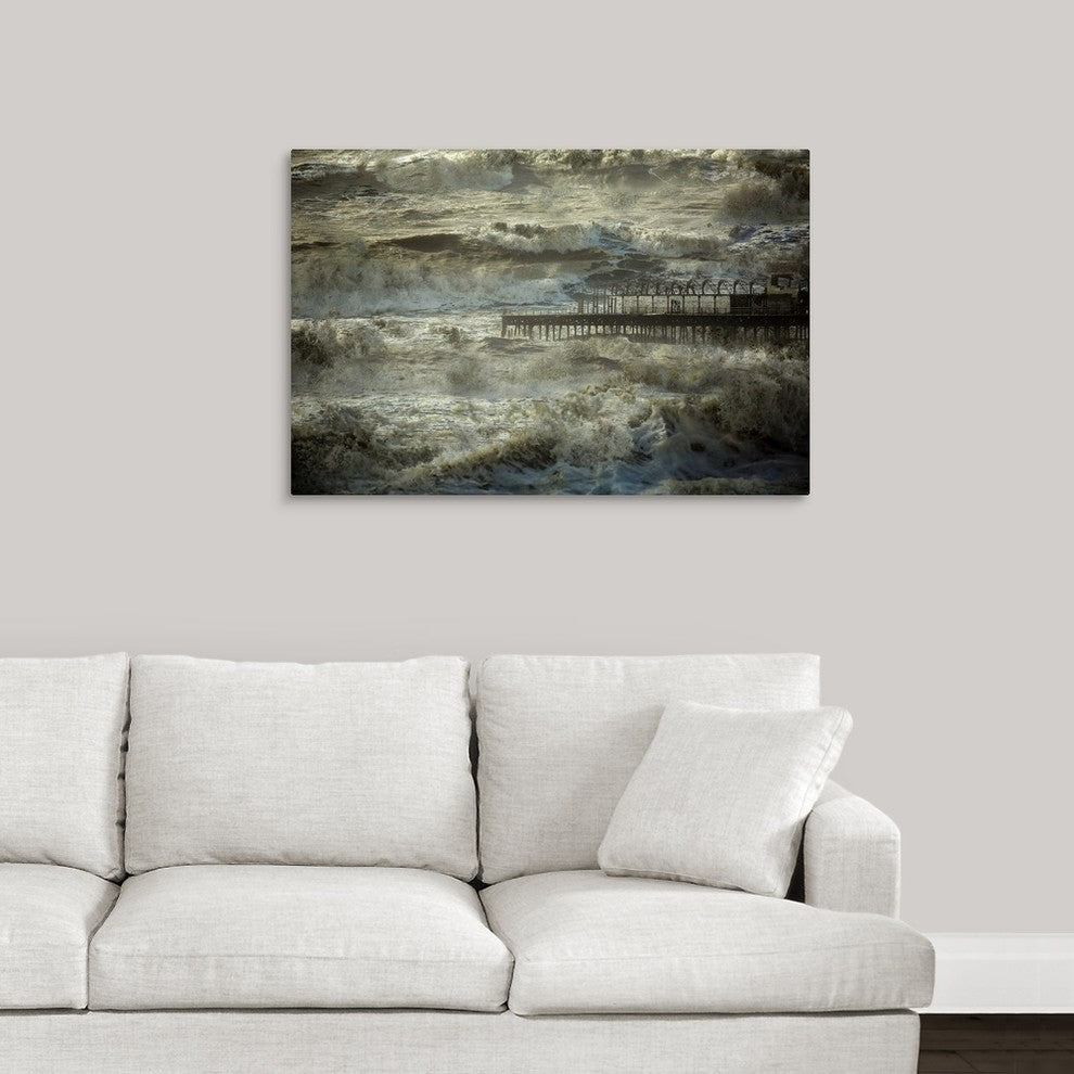 "The Dark and Rolling Sea" Wrapped Canvas Art Print, 36"x24"x1.5"