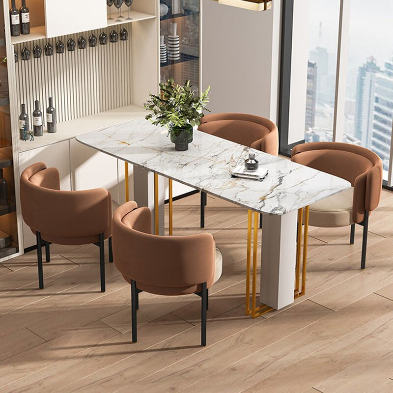 Light Luxury Technology Cloth Art Dining Chair, Grey