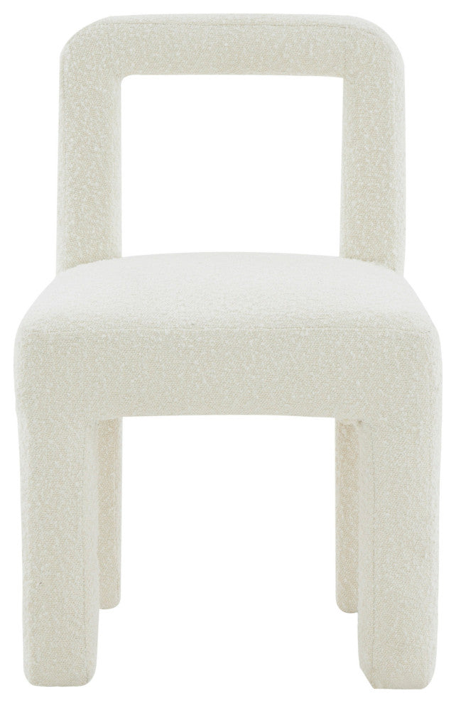 Hazel Boucle Dining Chair, Cream