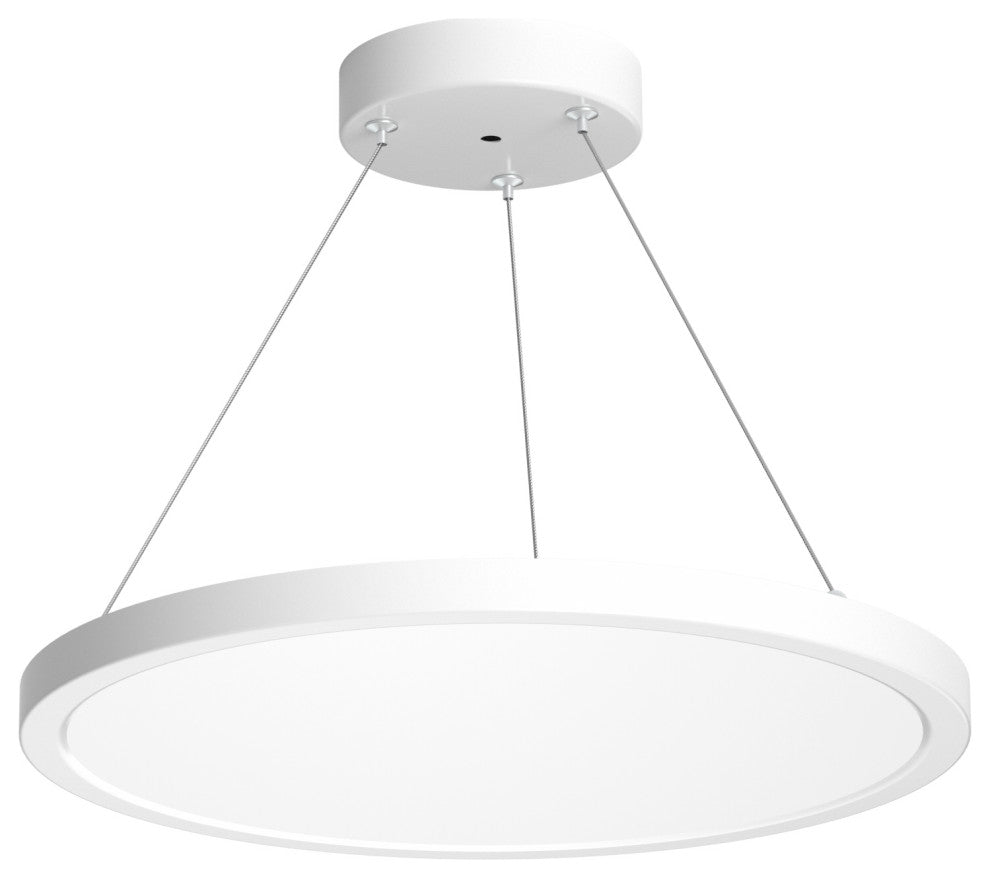 Mechra LED Pendant , White, 18"