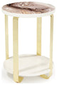 Ariana Chairside Table, Gold