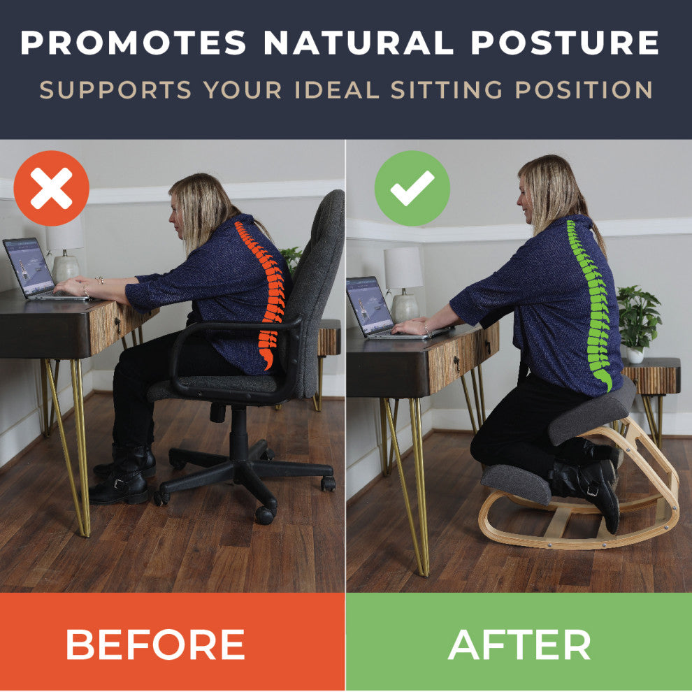 Ergonomic Kneeling Chair Rocking Stool Balancing Seat