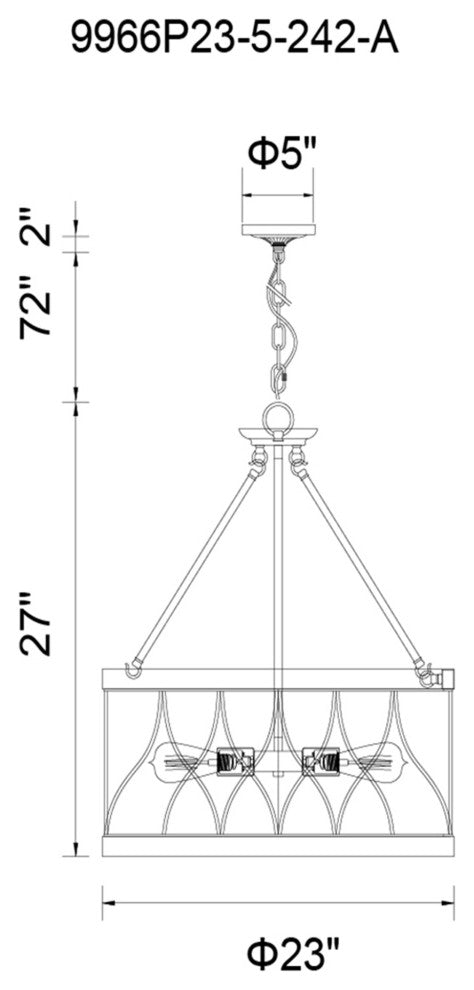 Amazon 5 Light Drum Shade Chandelier With Gun Metal Finish