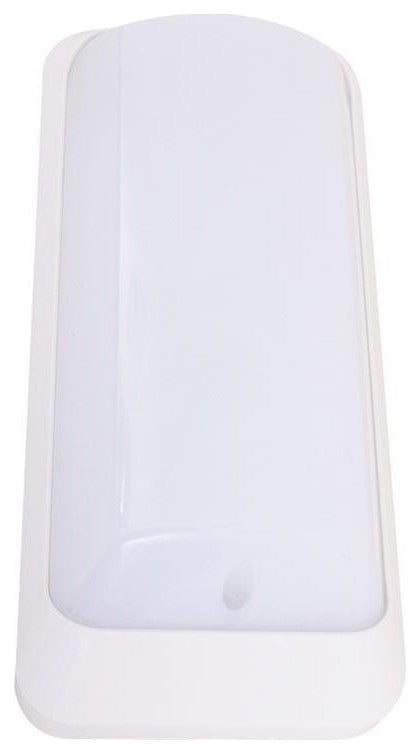 12-Watt Radar-Motion White LED Wall or Ceiling Surface Mount Flood Light, White
