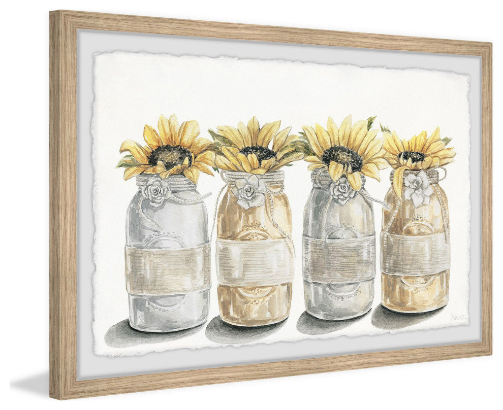 "Floral Bloom Arrangement" Framed Painting Print