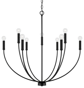 Capital Lighting 452191 Ansley 9 Light 35"W Taper Candle Style - Matte Black