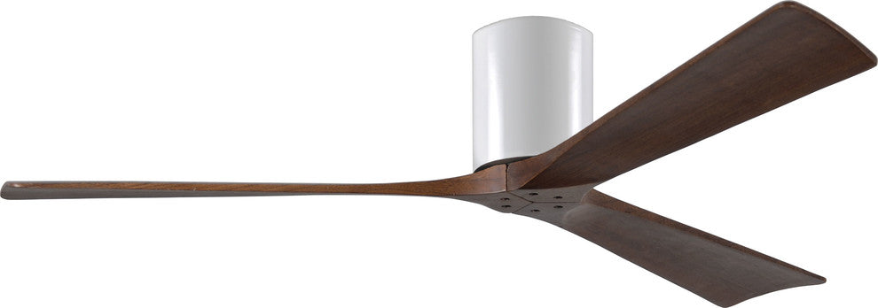 Irene-3 42" Hugger Ceiling Fan, Textured Bronze With Walnut Blades