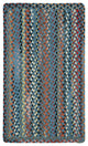 Capel St. Johnsbury Medium Blue 0440_400 Braided Rugs - 4' X 6' Vertical Stripe