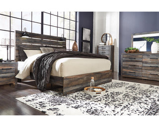 Drystan Rustic Brown Panel Headboard, King
