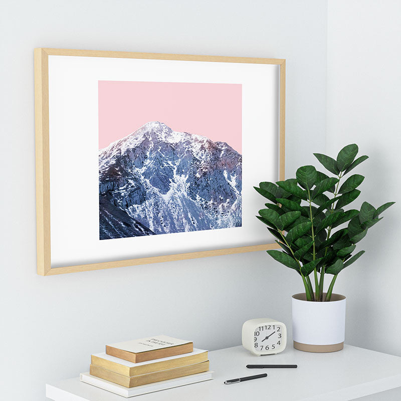 Emanuela Carratoni Pink Mountains Recessed Framing Rectangle