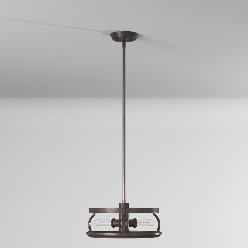 Eaton 3-Light Pendant, Satin Copper Bronze