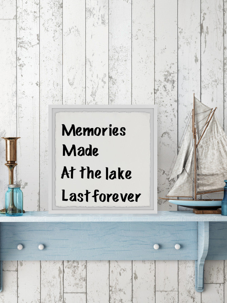 "Memories at the Lake" Framed Painting Print, 12x12