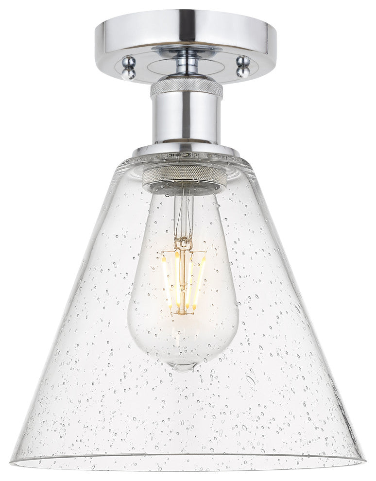 Innovations 616-1F-PC-GBC-84 Berkshire 1 Light Semi-Flush Mount, Polished Chrome