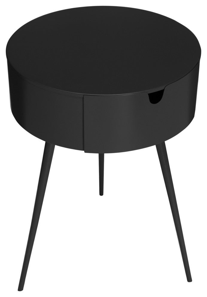 Bali Metal Side Table/Nightstand, Black