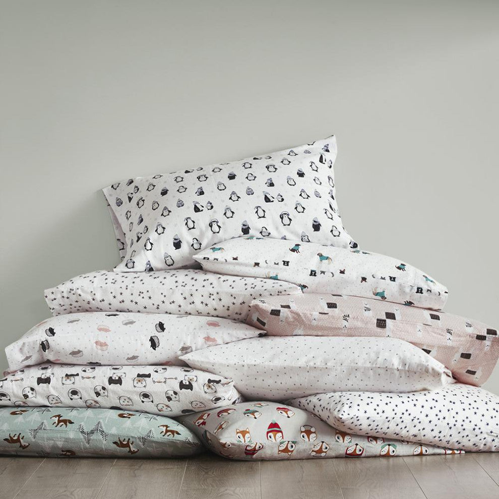 Cotton Flannel Printed Sheet Set