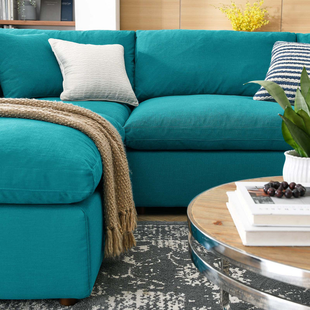 Cloud Couch, U-Chaise Cloud Sectional Sofa Set, Modular 6Piece Dream Couch, Teal