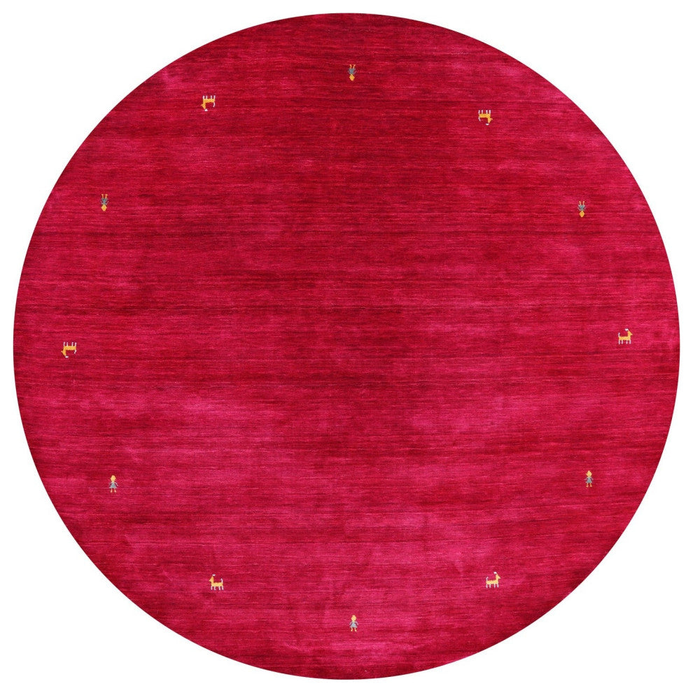 8' Round Persian Gabbeh Handmade Rug - Q15213
