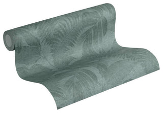 Botanical Jungle Textured Wallpaper Featuring Tropical Leaves, 373963