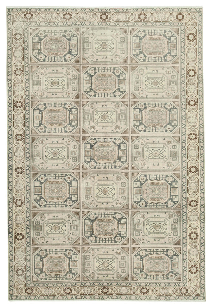 Rug N Carpet - Handwoven Turkish 6' 5'' x 9' 7'' Distressed Area Rug