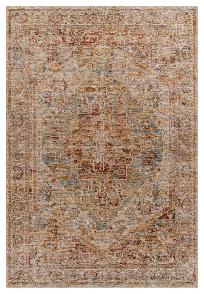 Naila IAL-2300 Red/Ivory Machine Woven 2'7" x 10' Rug