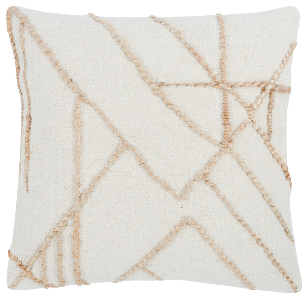 Adil 22'' Throw Pillow, Ivory