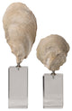 2-Piece Uttermost Oyster Shell Sculptures