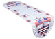 Star Spangled Embroidered Cutwork Table Runner, White, 15"x70"