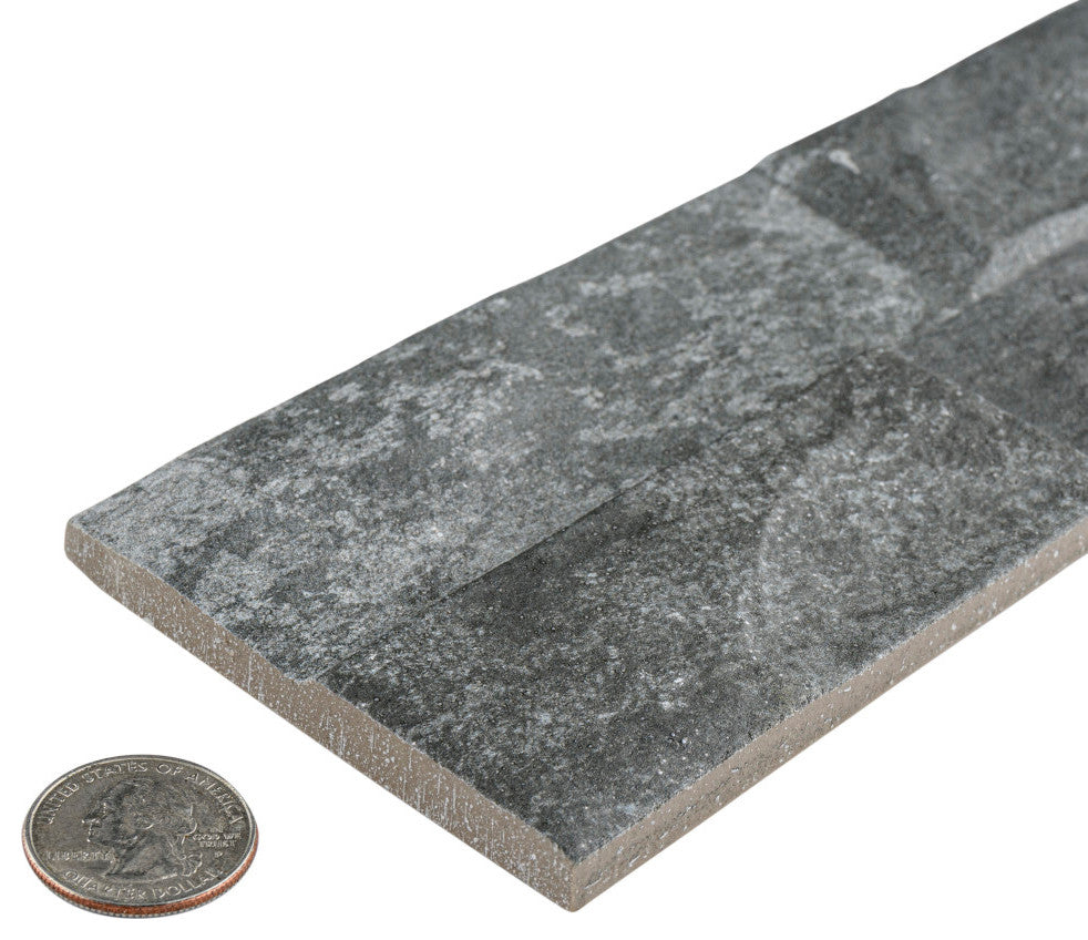 Ordino Black Porcelain Wall Tile