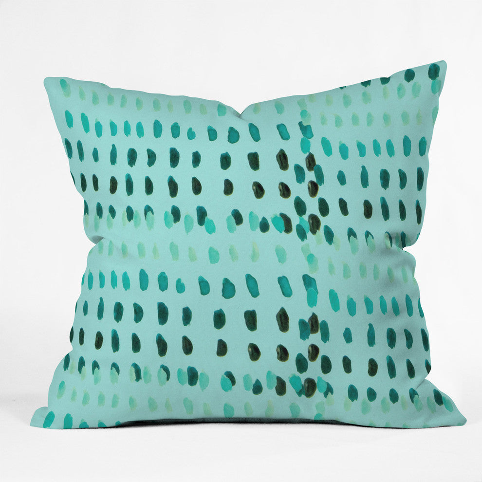 Morgan Kendall aqua dashes Throw Pillow