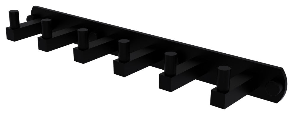 Montero 6 Position Tie and Belt Rack, Matte Black