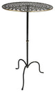 Gold Metal Patterned End Table