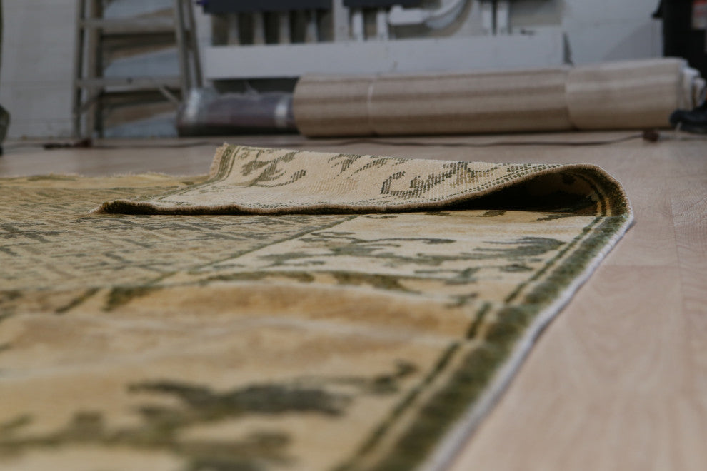 Green Transitional All Over Ningxia Area Rug