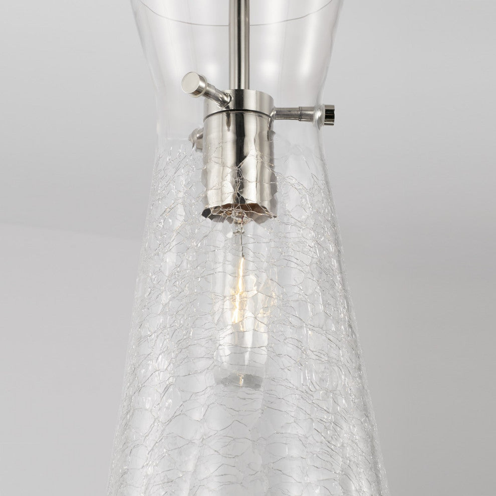 Capital Lighting Mila 1-Light Pendant 342411PN Polished Nickel