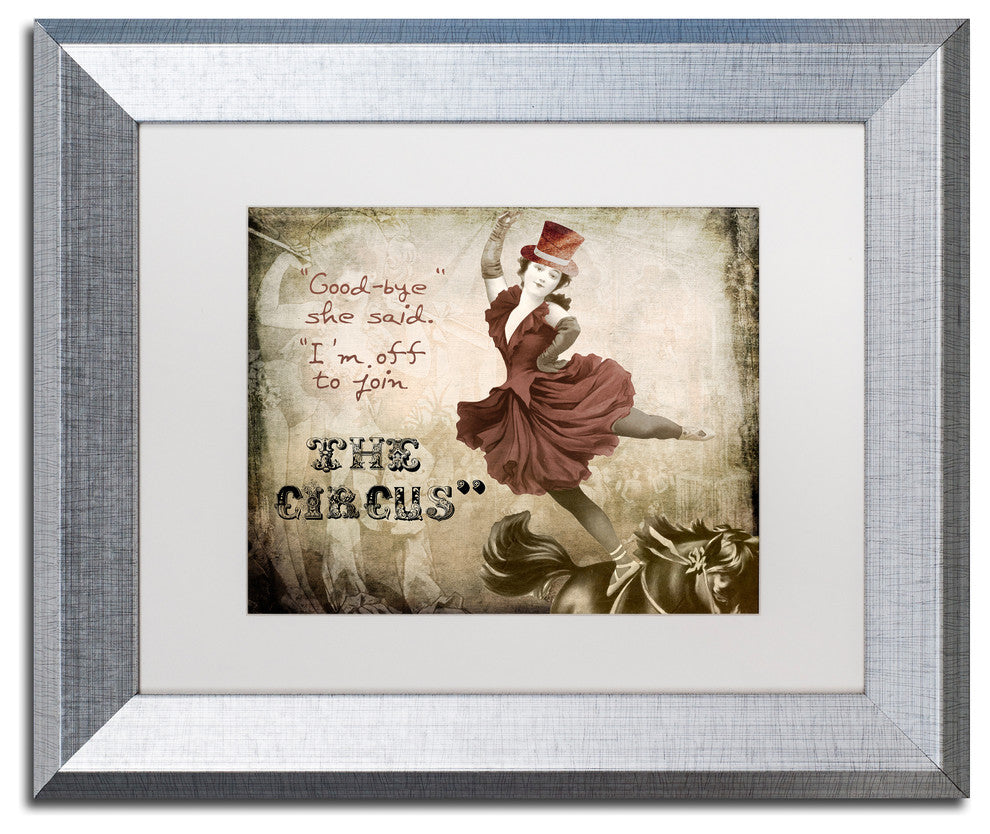 Color Bakery 'Join The Circus' Art, Silver Frame, White Matte, 14"x11"