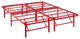 Horizon Full Stainless Steel Bed Frame, Red