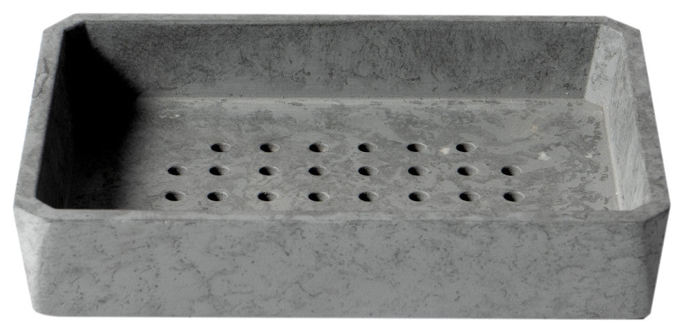 ALFI brand ABCO1023 7 Piece Solid Concrete Gray Matte Bathroom Accessory Set