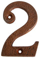 RCH Hardware Iron Rustic Country House Number, 3-Inch, Various Finishes, Rust, 2