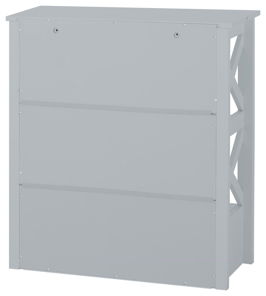 Lewis Wall-Mounted Bathroom Storage Cabinet With Drawers, Gray
