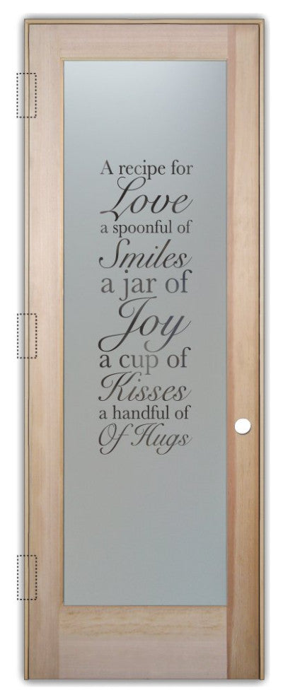 Pantry Door - Recipe for Love - Douglas Fir (stain grade) - 28" x 96" - Knob...