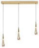 MIRODEMIÂ® Villefranche-sur-Mer Water Drop Design Crystal Chandelier, 3 Lights
