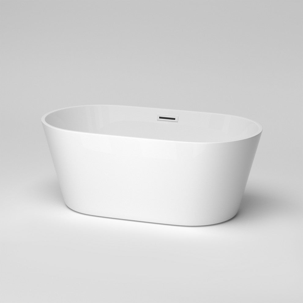 60"x31" Acrylic Alcove Freestanding Soaking Bathtub