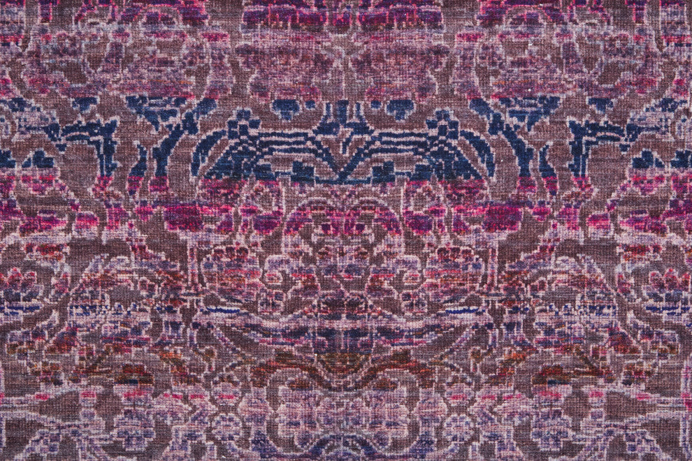 Welch Oriental Machine Washable Pink/Purple Rug, 10'6"x14'