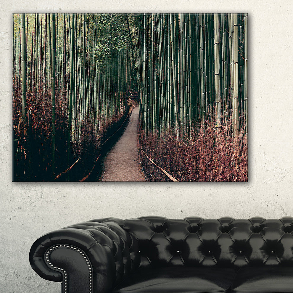 "Bamboo Grove in Arashiyama Panorama" Forest Wall Art, 1 Panel, 60"x28"