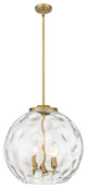 Athens Water Glass Pendant, Brushed Brass, Clear Water Glass, Clear Water Glass