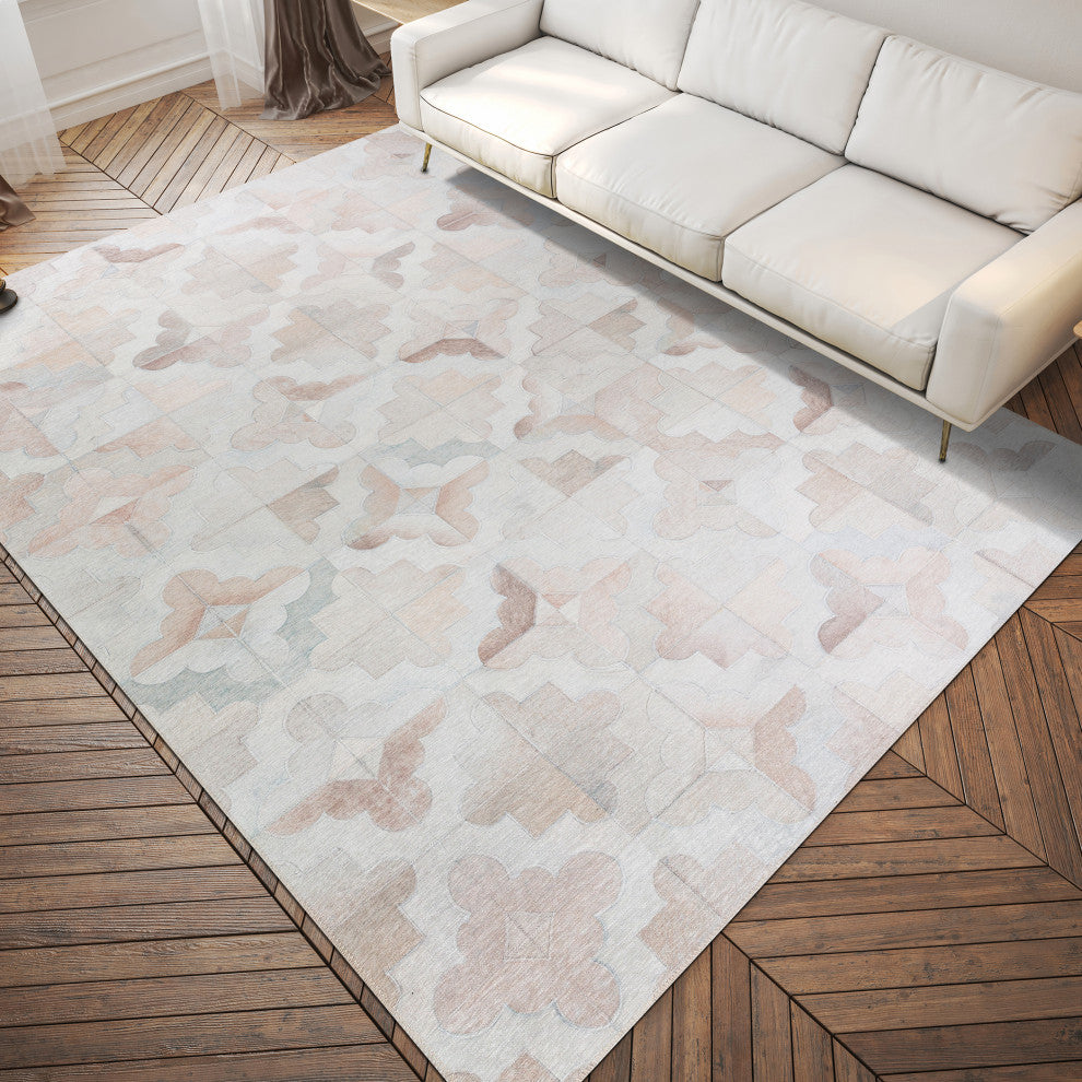 Indoor/Outdoor Stetson SS8 Linen Machine Washable 8' x 10' Rug
