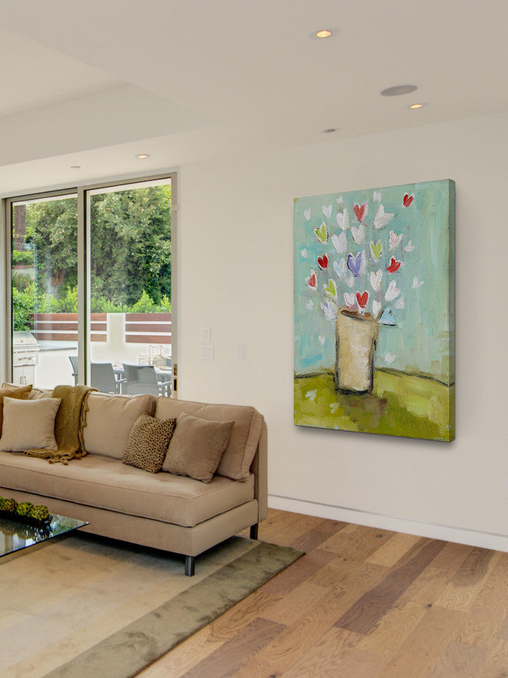 "Simple Bouquet" Painting Print on Canvas by Tori Campisi