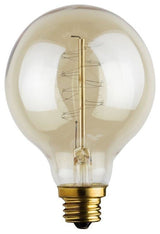 E26 Base Round Spiral Loop Filament Vintage Edison Bulbs, 4 3/4"