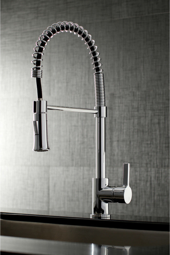 Gourmetier Single-Handle Pre-Rinse Kitchen Faucet, Polished Chrome